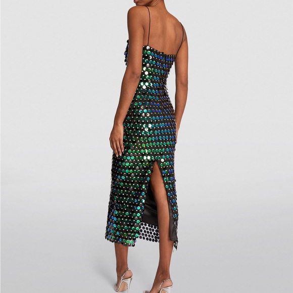 THE NEW ARRIVALS ILKYAZ OZEL Sequinned Phoenix Midi Dress - Picture 4 of 7
